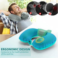 Travel Back Cushion Pillow Inflatable & Foldable / RH38 - Karout Online -Karout Online Shopping In lebanon - Karout Express Delivery