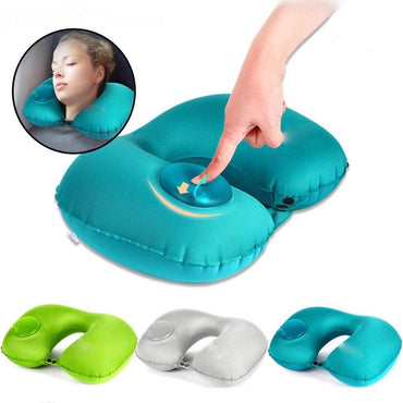 Travel Back Cushion Pillow Inflatable & Foldable / RH38 - Karout Online -Karout Online Shopping In lebanon - Karout Express Delivery