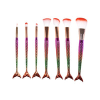 Mermaid Makeup Brush Set 7 Pieces - Karout Online -Karout Online Shopping In lebanon - Karout Express Delivery