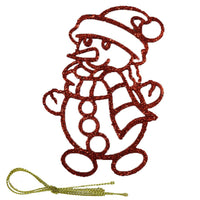 Christmas Glitter Snowman Tree Decoration (2 Pcs) / Q-695 - Karout Online -Karout Online Shopping In lebanon - Karout Express Delivery