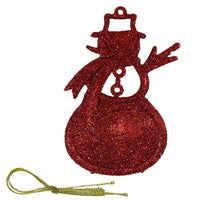 Christmas Glitter Snowman Tree Decoration (2 Pcs) - Karout Online -Karout Online Shopping In lebanon - Karout Express Delivery