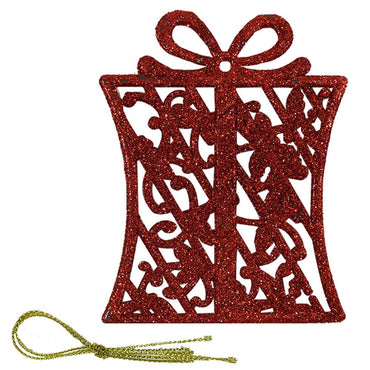 Christmas Glitter Gift Box Tree Decoration (2 Pcs) - Karout Online -Karout Online Shopping In lebanon - Karout Express Delivery