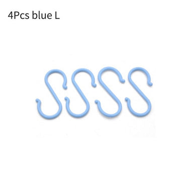 **NET**Multi-purpose Kitchen Plastic Hanging Hook S Shape Closet Organizer Handbag Holder 4 pcs
