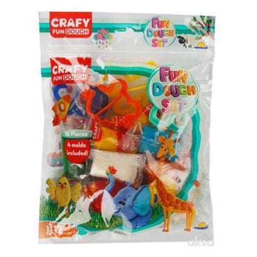 Crafy Dough Zip Bag Set Of With Molds 16 Pcs 240Gr - Karout Online -Karout Online Shopping In lebanon - Karout Express Delivery