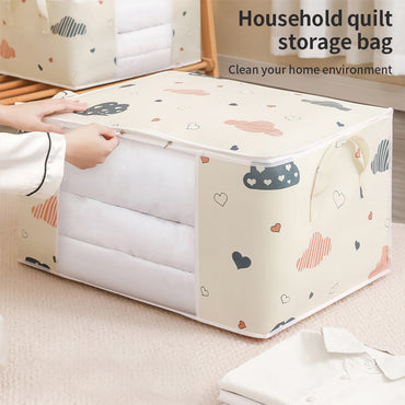JR23-20 Foldable Clothes Storage Bag Blanket Quilt Closet Sweater Storage Box 60 x 40 x 30cm