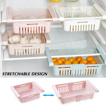 Refrigerator Storage Basket Pull-Out Refrigerator Storage Box Multifunctional Household Storage Tool / 222732