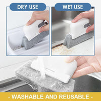 (NET) Window Groove Cleaning Tool Cloth Cleaner Brush