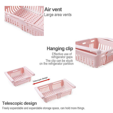 Refrigerator Storage Basket Pull-Out Refrigerator Storage Box Multifunctional Household Storage Tool / 222732