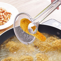 (NET) 2 In 1 Strainer Spoon With Clip Kitchen Oil-frying Multi-functional Clip Kitchen Tools/ 22FK181