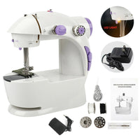 Portable Mini Sewing Machine with LED Light and foot pedal(ALW), for teens - White - Karout Online -Karout Online Shopping In lebanon - Karout Express Delivery