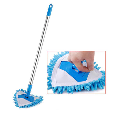Extendable Triangular Mop 180 Degree Rotatable Telescopic Cleaning Mops Mini For Floor Bathtub Corner Multifunction Durable - Karout Online -Karout Online Shopping In lebanon - Karout Express Delivery