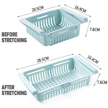 Refrigerator Storage Basket Pull-Out Refrigerator Storage Box Multifunctional Household Storage Tool / 222732