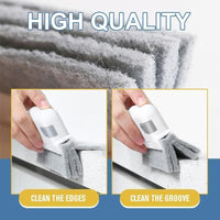 (NET) Window Groove Cleaning Tool Cloth Cleaner Brush