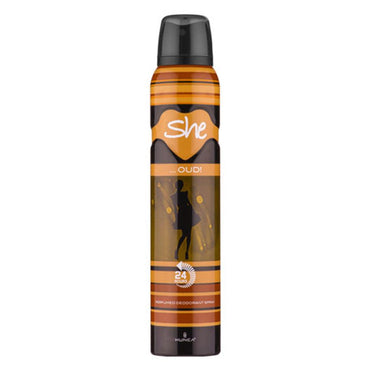 She Deodorant 200ml Oud / GT-6762 - Karout Online -Karout Online Shopping In lebanon - Karout Express Delivery