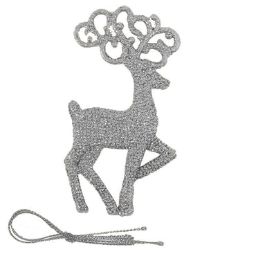 Christmas Glitter Walking Deer Tree Decoration (2 Pcs) - Karout Online -Karout Online Shopping In lebanon - Karout Express Delivery