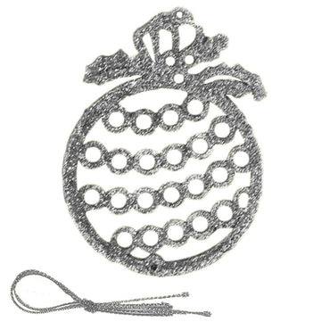 Christmas Glitter Ball Shape Tree Decoration (2 Pcs) - Karout Online -Karout Online Shopping In lebanon - Karout Express Delivery