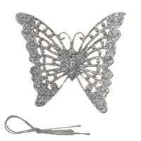 Christmas Glitter Butterfly Tree Decoration (2 Pcs) - Karout Online -Karout Online Shopping In lebanon - Karout Express Delivery