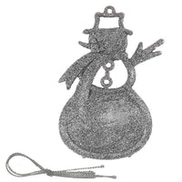 Christmas Glitter Snowman Tree Decoration (2 Pcs) - Karout Online -Karout Online Shopping In lebanon - Karout Express Delivery