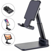 Foldable Desktop Phone Holder Tablet Stand - BLack - Karout Online -Karout Online Shopping In lebanon - Karout Express Delivery