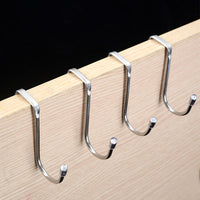 **(NET)**Stainless steel double S hook free punch wall hanging bathroom kitchen S hook