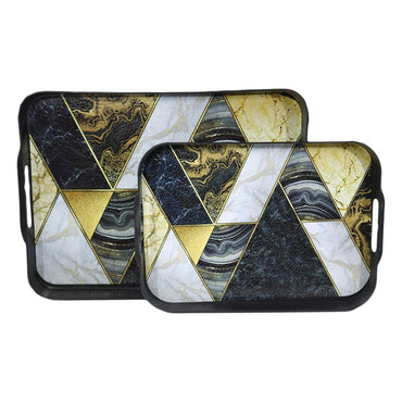 Plastic Decorative tray Set of 2 pcs - Karout Online -Karout Online Shopping In lebanon - Karout Express Delivery