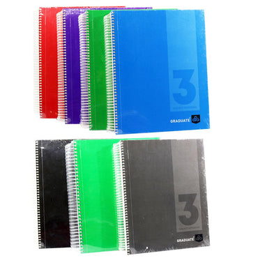 OPP Graduate 3 Subjects Hard Cover Spiral Notebook 144 sheets - Seyes - Karout Online -Karout Online Shopping In lebanon - Karout Express Delivery