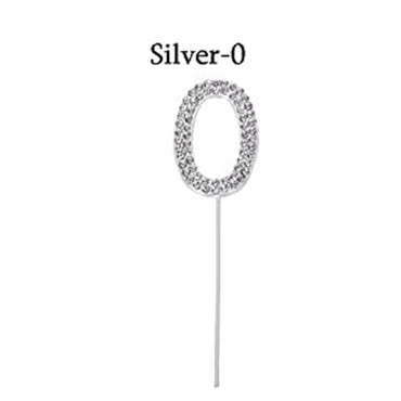 Number Cake Topper Glitter