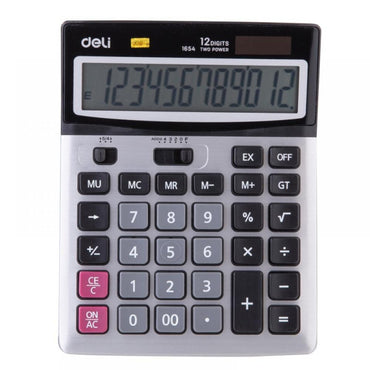 Deli E1654 Calculator Metal - 12 Digits - Karout Online -Karout Online Shopping In lebanon - Karout Express Delivery