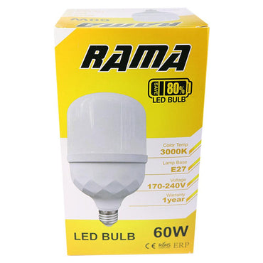 RAMA Led Bulb Warm Light 60 W - Karout Online -Karout Online Shopping In lebanon - Karout Express Delivery