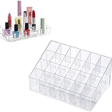 Clear Acrylic 24 Grid Makeup Organizer / 22FK031 - Karout Online -Karout Online Shopping In lebanon - Karout Express Delivery