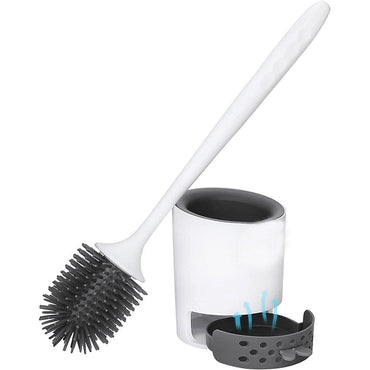 Yakut Silicone Toilet Brush and Container with Quick Drying Holder Set for Bathroom Toilet - Karout Online -Karout Online Shopping In lebanon - Karout Express Delivery