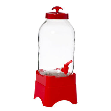 Herevin Beverage Dispenser With Stand / 5Lt Red - Karout Online -Karout Online Shopping In lebanon - Karout Express Delivery