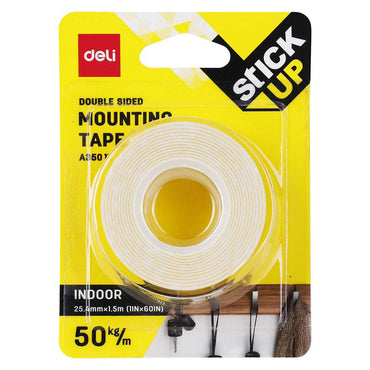Deli A35011 Mounting Double Side Tape 25.4mm x 1.5m - Karout Online -Karout Online Shopping In lebanon - Karout Express Delivery