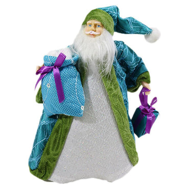 Christmas Figure Santa Holding Gift Puppet Doll / L-156 - Karout Online -Karout Online Shopping In lebanon - Karout Express Delivery
