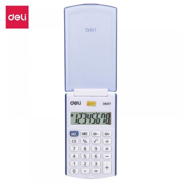 Deli E39217 Calculator Metal - 8 Digits With Cover - Karout Online -Karout Online Shopping In lebanon - Karout Express Delivery