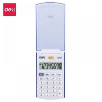 Deli E39217 Calculator Metal - 8 Digits With Cover - Karout Online -Karout Online Shopping In lebanon - Karout Express Delivery