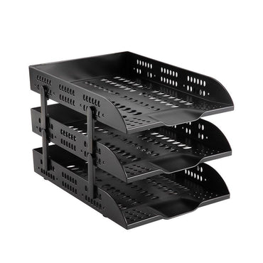 Deli E9215 3 Tier Pvc  Document Tray 23 x 11.6 x 35.9 cm - Karout Online -Karout Online Shopping In lebanon - Karout Express Delivery
