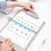 Deli E9258 HIPS Plastic Clip Board with ruler Reading Stand A4 Grey - Karout Online -Karout Online Shopping In lebanon - Karout Express Delivery