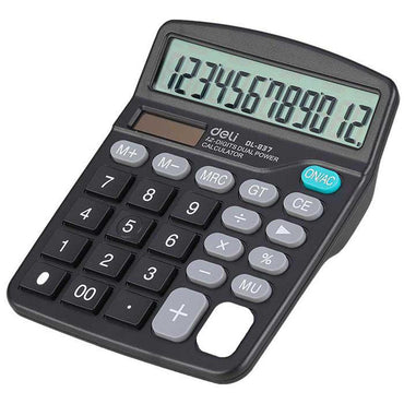 Deli E837 Calculator 12 Digits - Karout Online -Karout Online Shopping In lebanon - Karout Express Delivery