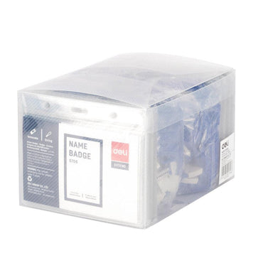 Deli E5756A Name Card Holder 68×95mm Box 50 pcs - Karout Online -Karout Online Shopping In lebanon - Karout Express Delivery
