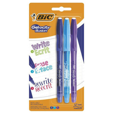 BIC Gel-ocity IIlusion Erasable Pen 3 pcs - Karout Online -Karout Online Shopping In lebanon - Karout Express Delivery