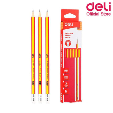 Deli 38030  Pencil HB 12 pcs - Karout Online -Karout Online Shopping In lebanon - Karout Express Delivery