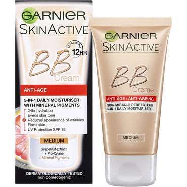 Garnier BB Cream Anti Ageing Medium Tinted Moisturiser with Mineral Pigments 50 ml - Karout Online -Karout Online Shopping In lebanon - Karout Express Delivery