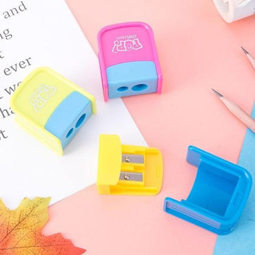 Deli R00302 Pencil  2-hole w/canister  Sharpener - Karout Online -Karout Online Shopping In lebanon - Karout Express Delivery