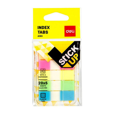 Deli EA10302 Index Tabs  44 x 12 mm - Karout Online -Karout Online Shopping In lebanon - Karout Express Delivery