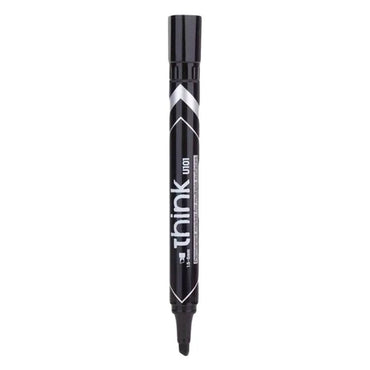 Deli U10120 Chisel Tip Permanent Marker 1.5-5mm Black - Karout Online -Karout Online Shopping In lebanon - Karout Express Delivery