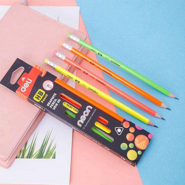 Deli U51600 Neon HB Pencil 12 pcs - Karout Online -Karout Online Shopping In lebanon - Karout Express Delivery