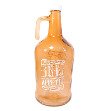 Herevin Decorated Oil Bottle Olive Oil Bon Appetit Rose Gold  / 3Lt - Karout Online -Karout Online Shopping In lebanon - Karout Express Delivery