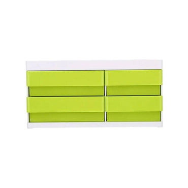 Deli EZ25050  4 Compartments & 4 Drawers Multipurpose Desktop Organizer Green - Karout Online -Karout Online Shopping In lebanon - Karout Express Delivery