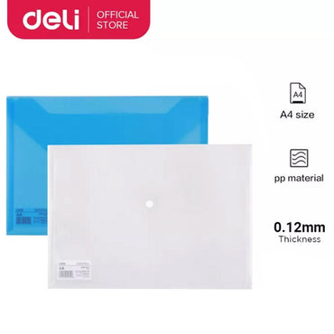 Deli EF10412 File Bag A4 - White - Karout Online -Karout Online Shopping In lebanon - Karout Express Delivery
